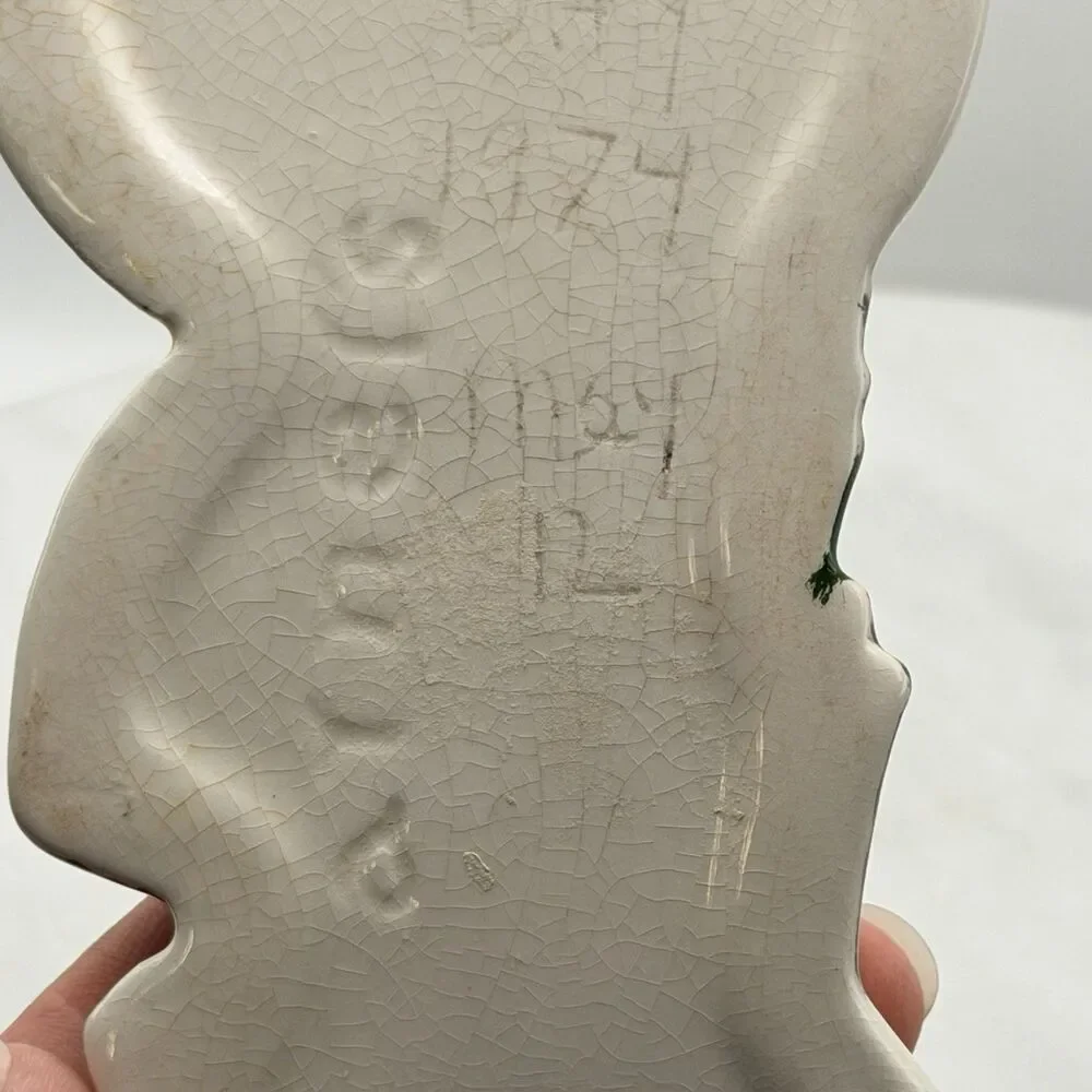 Vintage 1974 Arnel's Mushroom Ceramic Spoon Rest Wall Decor Hand Painted 8.5